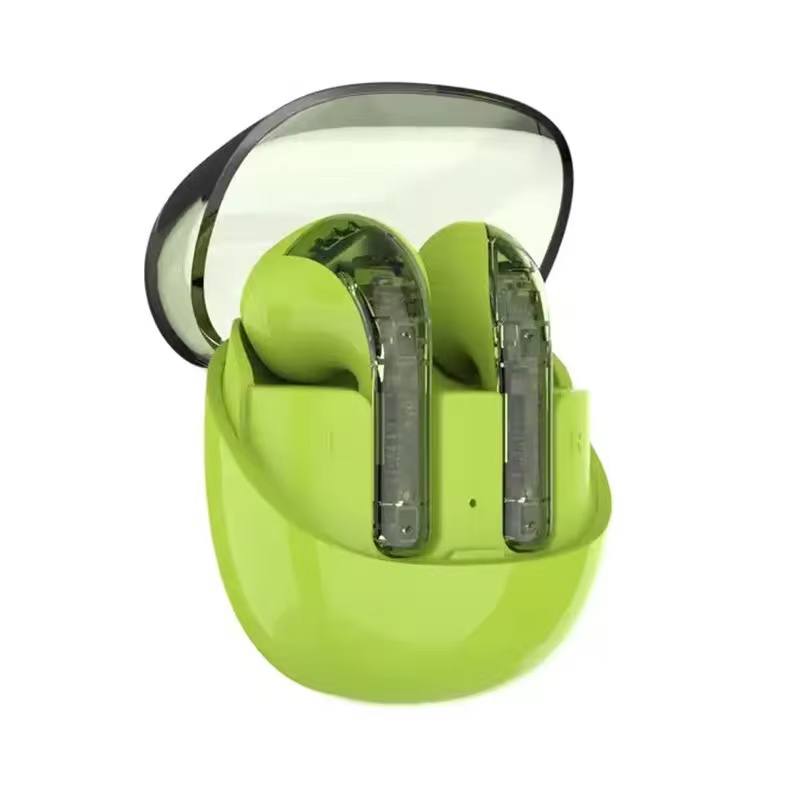 New F07 TWS LED Display Earphones Crystal Transparency ENC Auriculares Wireless Headset Clear Case In-Ear Noise Cancelling
